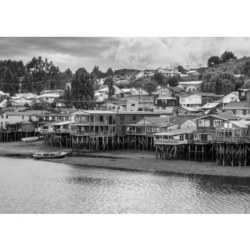 Lais Puzzle - Palafitos (Stelzenhäuser) in Castro, Insel Chiloe (Chile) in schwarz weiß - 500, 1.000 & 2.000 Teile