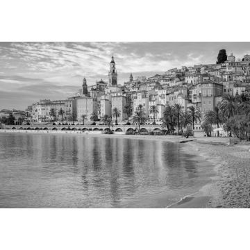 Lais Puzzle - Menton / Riviera in schwarz weiß - 2.000 Teile