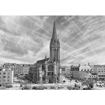 Lais Puzzle - Kirche von Saint-Pierre in Caen, Normandie, Frankreich in schwarz weiß - 500, 1.000 & 2.000 Teile