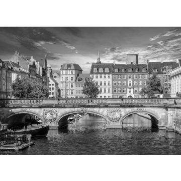 Lais Puzzle - Kopenhagen, Dänemark in schwarz weiß - 500, 1.000 & 2.000 Teile