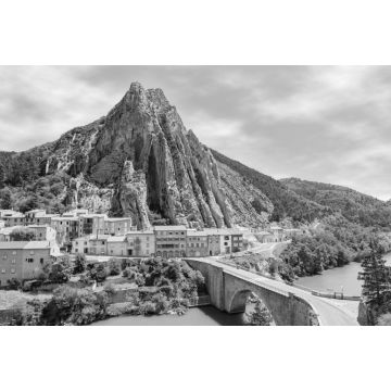 Lais Puzzle - Sisteron in der Provence, Frankreich in schwarz weiß - 2.000 Teile