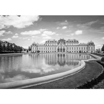 Lais Puzzle - Belvedere ist ein historischer Gebäudekomplex in Wien in schwarz weiß - 500, 1.000 & 2.000 Teile