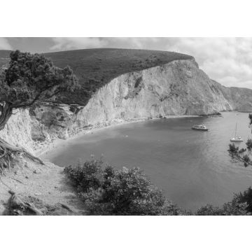 Lais Puzzle - Strand von Porto Katsiki, Insel Lefkada, Griechenland in schwarz weiß - 500, 1.000 & 2.000 Teile