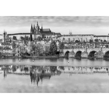 Lais Puzzle - Prag, die Karlsbrücke, die Burg und der St. Veitsdom in schwarz weiß - 1.000 Teile