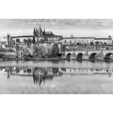 Lais Puzzle - Prag, die Karlsbrücke, die Burg und der St. Veitsdom in schwarz weiß - 2.000 Teile