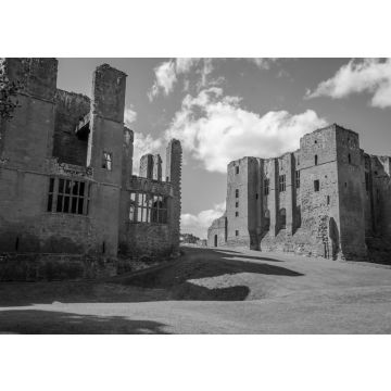Lais Puzzle - Kenilworth Castle in England, West Midlands, Vereinigtes Königreich, bildete einen Stützpunkt für lancastrische Operationen in den Rosenkriegen in schwarz weiß - 500, 1.000 & 2.000 Teile