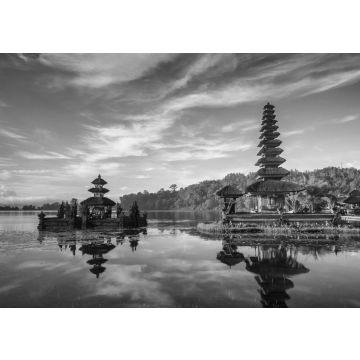 Lais Puzzle - Blick auf einen Tempel auf Bali Indonesien in schwarz weiß - 500, 1.000 & 2.000 Teile