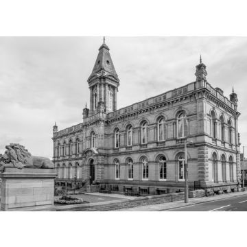 Lais Puzzle - Saltaire, West Yorkshire, England in schwarz weiß - 500, 1.000 & 2.000 Teile
