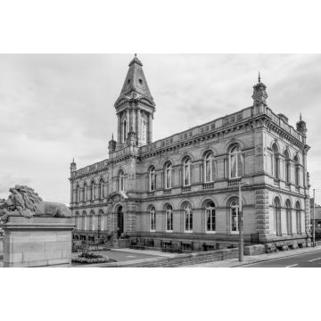Lais Puzzle - Saltaire, West Yorkshire, England in schwarz weiß - 2.000 Teile
