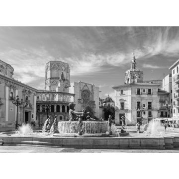 Lais Puzzle - Ansichten der verschiedenen Gebäude und Straßen der Stadt Valencia, Spanien in schwarz weiß - 500, 1.000 & 2.000 Teile