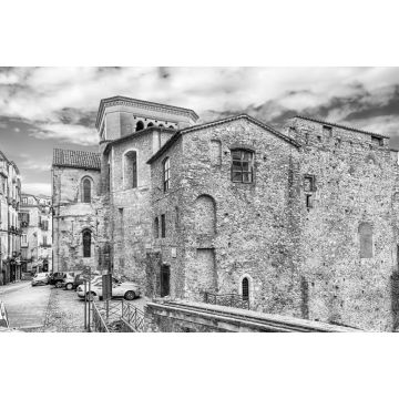 Lais Puzzle - Historisches Stadtzentrum von Cosenza, Kalabrien in schwarz weiß - 2.000 Teile