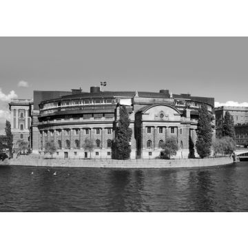 Lais Puzzle - Das Parlamentsgebäude (Riksdagen), Stockholm, Schweden in schwarz weiß - 500, 1.000 & 2.000 Teile