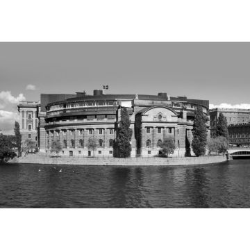 Lais Puzzle - Das Parlamentsgebäude (Riksdagen), Stockholm, Schweden in schwarz weiß - 2.000 Teile