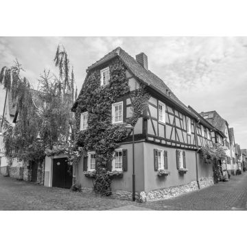Lais Puzzle - Historische Altstadt von Hochheim am Main in schwarz weiß - 1.000 Teile