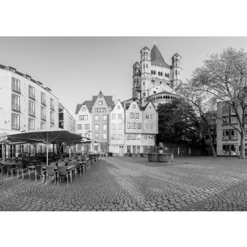 Lais Puzzle - Traditionelle bunte Häuser in Köln, Deutschland in schwarz weiß - 500, 1.000 & 2.000 Teile