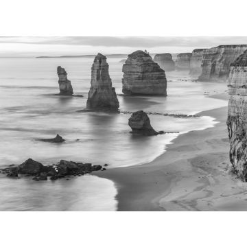 Lais Puzzle - Pracht der Twelve Apostles Rocks bei Sonnenaufgang - Great Ocrean in schwarz weiß - 500, 1.000 & 2.000 Teile