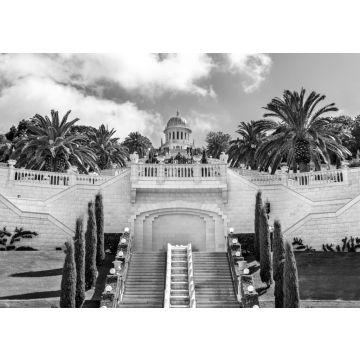 Lais Puzzle - Schrein des Bab und untere Terrassen des Bahai World Center in Haifa in schwarz weiß - 500, 1.000 & 2.000 Teile