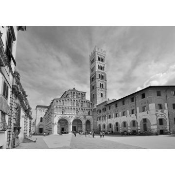 Lais Puzzle - Lucca, Piazza del Duomo, Toskana in schwarz weiß - 1.000 & 2.000 Teile