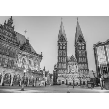 Lais Puzzle - Historischer Marktplatz von Bremen, Deutschland in schwarz weiß - 500, 1.000 & 2.000 Teile