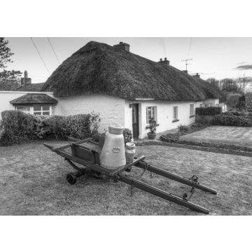 Lais Puzzle - Dorf mit traditionellen Cottage-Häusern in Adare, Irland in schwarz weiß - 500, 1.000 & 2.000 Teile