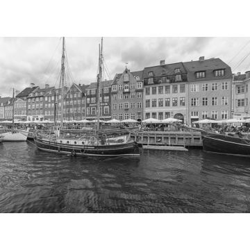 Lais Puzzle - Bunte Häuser am Nyhavn, Kopenhagen, Dänemark in schwarz weiß - 1.000 Teile