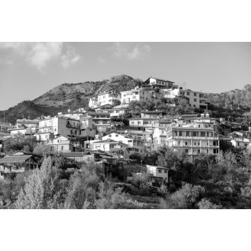 Lais Puzzle - Dorf Agros. Bezirk Limassol, Zypern in schwarz weiß - 2.000 Teile
