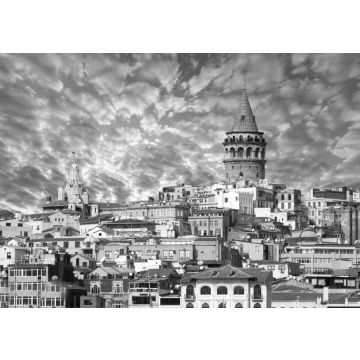 Lais Puzzle - Stadtbild mit Galata-Turm über dem Goldenen Horn in Istanbul, Türkei in schwarz weiß - 500, 1.000 & 2.000 Teile