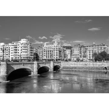Lais Puzzle - Stadtbild von San Sebastian oder Donostia - Spanien in schwarz weiß - 500, 1.000 & 2.000 Teile