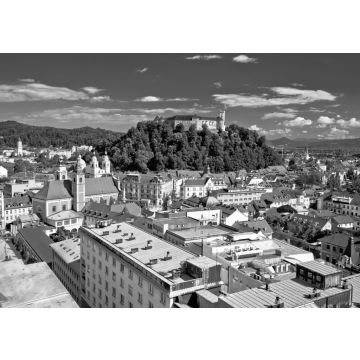 Lais Puzzle - Stadtzentrum von Ljubljana, Slowenien in schwarz weiß - 500, 1.000 & 2.000 Teile