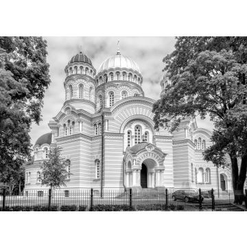 Lais Puzzle - Orthodoxe Kathedrale der Geburt Christi in Riga, Lettland in schwarz weiß - 500, 1.000 & 2.000 Teile
