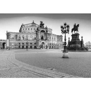 Lais Puzzle - Semperoper, Oper in Dresden, Deutschland in schwarz weiß - 500, 1.000 & 2.000 Teile