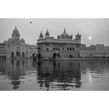 Lais Puzzle - Goldener Tempel von Amritsar - Pubjab - Indien in schwarz weiß - 2.000 Teile
