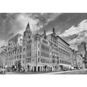 Lais Puzzle - Historisches Gebäude in Melbourne in der Flinders Street - Australien in schwarz weiß - 500, 1.000 & 2.000 Teile