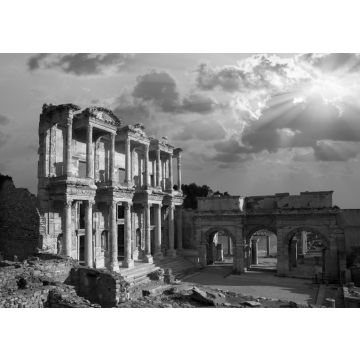 Lais Puzzle - Bibliothek des Celsus, Ephesus, Türkei in schwarz weiß - 500, 1.000 & 2.000 Teile