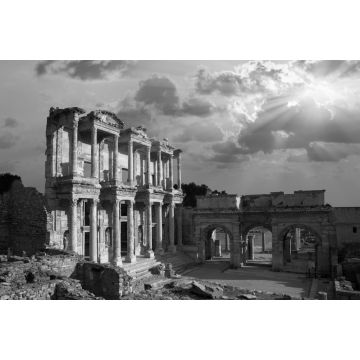 Lais Puzzle - Bibliothek des Celsus, Ephesus, Türkei in schwarz weiß - 2.000 Teile