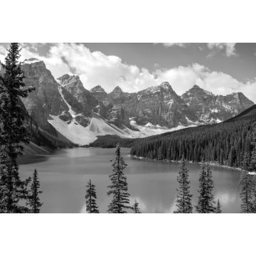 Lais Puzzle - Moraine See Banff Alberta Kanada in schwarz weiß - 2.000 Teile