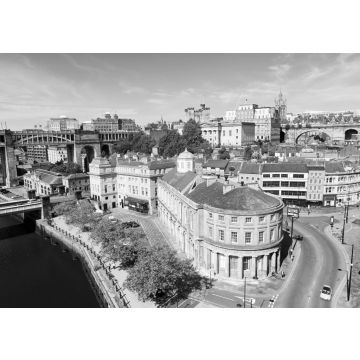 Lais Puzzle - Newcastle's Quayside, Castle Keep und Kathedrale am Fluss Tyne in schwarz weiß - 500, 1.000 & 2.000 Teile