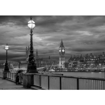 Lais Puzzle - Big Ben und die Themse in London an einem Nachmittag im Winter in schwarz weiß - 500, 1.000 & 2.000 Teile