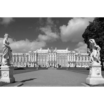 Lais Puzzle - Katharinenpalast, das Staatliche Eremitage-Museum (Winterpalast), Zarskoje Selo (Puschkin), südlich von St. Petersburg, Russische Föderation in schwarz weiß - 2.000 Teile