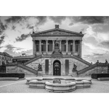 Lais Puzzle - Berlin Alte Nationalgalerie in der Dämmerung in schwarz weiß - 1.000 Teile