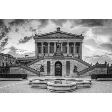 Lais Puzzle - Berlin Alte Nationalgalerie in der Dämmerung in schwarz weiß - 2.000 Teile