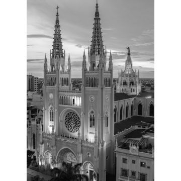Lais Puzzle - Kathedrale von Guayaquil, Ecuador in schwarz weiß - 1.000 Teile