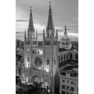 Lais Puzzle - Kathedrale von Guayaquil, Ecuador in schwarz weiß - 2.000 Teile
