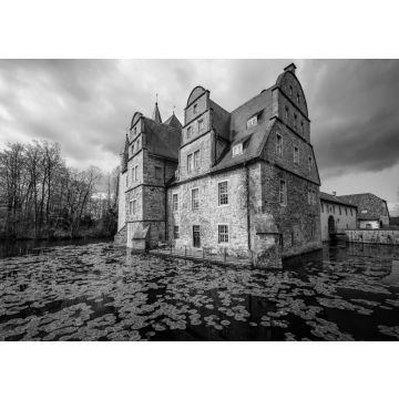Lais Puzzle - Wasserschloss Schelenburg in Bissendorf bei Osnabrück in schwarz weiß - 500, 1.000 & 2.000 Teile