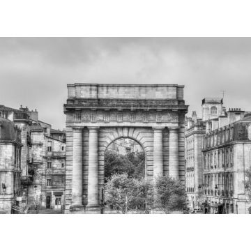 Lais Puzzle - Porte de Bourgogne in Bordeaux, Frankreich in schwarz weiß - 1.000 Teile