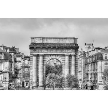 Lais Puzzle - Porte de Bourgogne in Bordeaux, Frankreich in schwarz weiß - 2.000 Teile