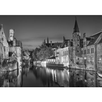 Lais Puzzle - Brügge. Kanal Rozenhoedkaai Blick auf das Haus Perez de Malvenda in schwarz weiß - 500, 1.000 & 2.000 Teile