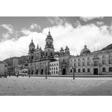 Lais Puzzle - Bolivar-Platz und Kathedrale - Bogota, Kolumbien in schwarz weiß - 500, 1.000 & 2.000 Teile