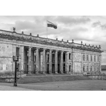 Lais Puzzle - Kolumbianisches Nationalkapitol und Kongress am Bolivar-Platz - Bogota, Kolumbien in schwarz weiß - 500, 1.000 & 2.000 Teile