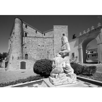 Lais Puzzle - Montemiletto (Avellino, Italien) - Schloss Leonessa in schwarz weiß - 500, 1.000 & 2.000 Teile